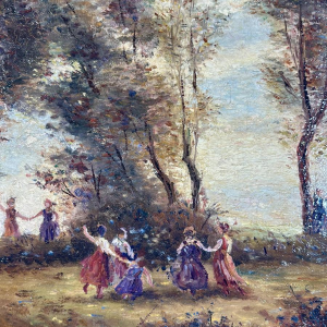 École française "Danse des Nymphes" d'après Camille Corot, XIXe siècle