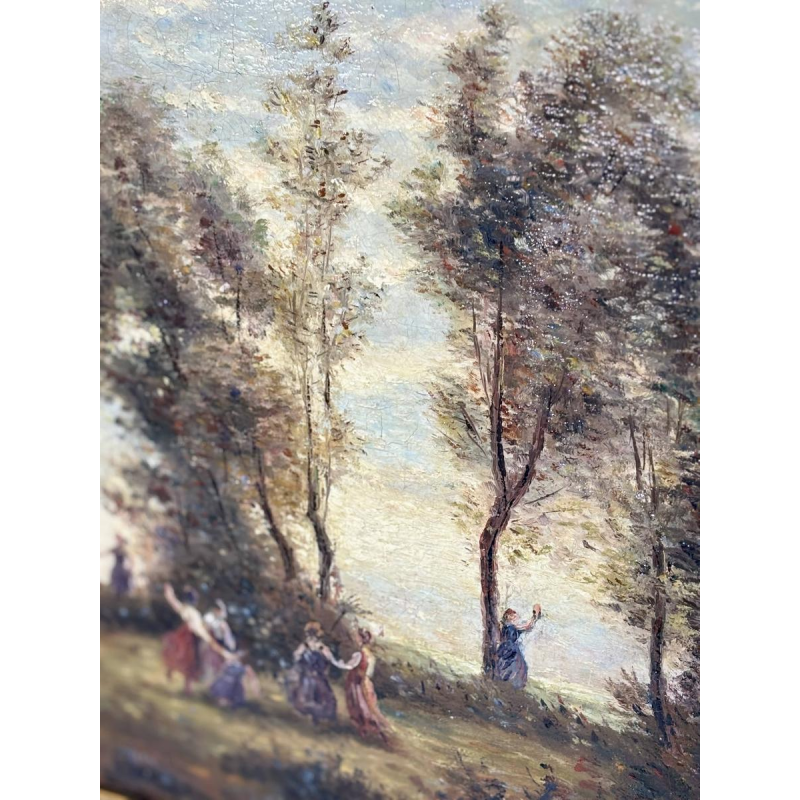Franse school "Dans van de nimfen" naar Camille Corot, 19e eeuw