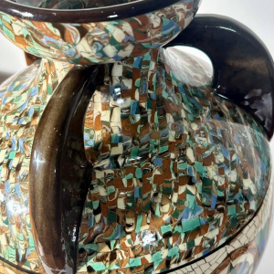 Jean Gerbino pour Vallauris, rare vase en céramique à trois anses, France XXe siècle