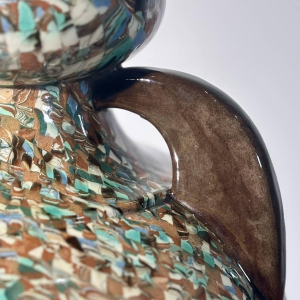 Jean Gerbino pour Vallauris, rare vase en céramique à trois anses, France XXe siècle