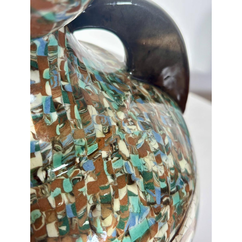 Jean Gerbino pour Vallauris, rare vase en céramique à trois anses, France XXe siècle