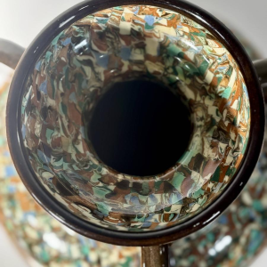 Jean Gerbino voor Vallauris, zeldzame keramische vaas met drie handvatten, Frankrijk, 20e eeuw