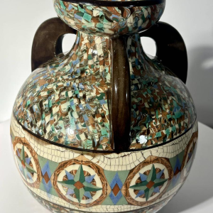 Jean Gerbino for Vallauris, rare ceramic vase with three handles, France, 20th century