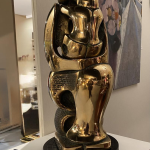 Domenico Colanzi “Maternité“ sculpture en bronze doré, Italie fin XXe s