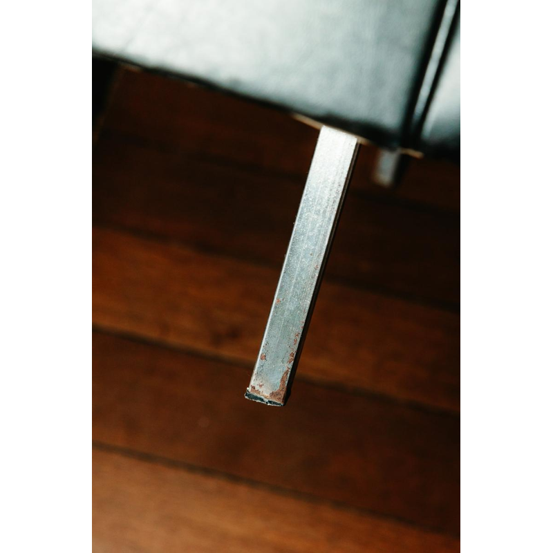 Armchair in black imitation leather, 1960