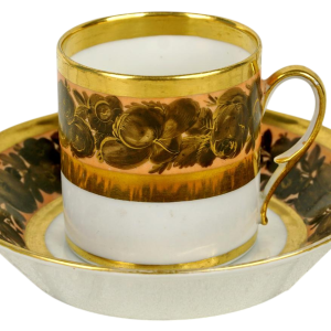 Porcelaine de Paris, tasse et sa soucoupe, début XIXe siècle