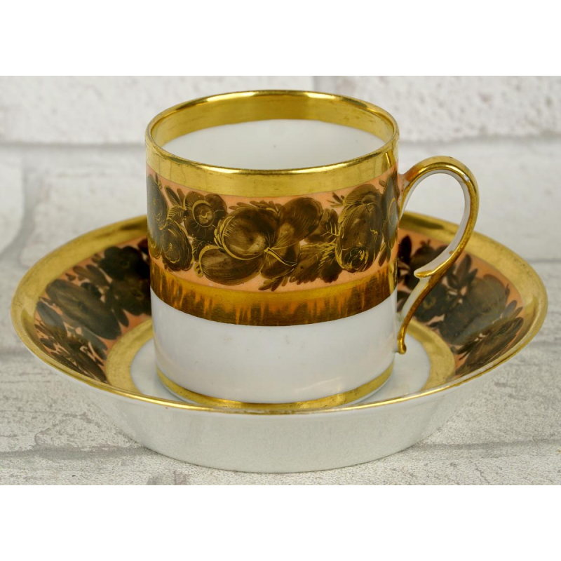 Paris porcelain, cup and saucer, early 19th century