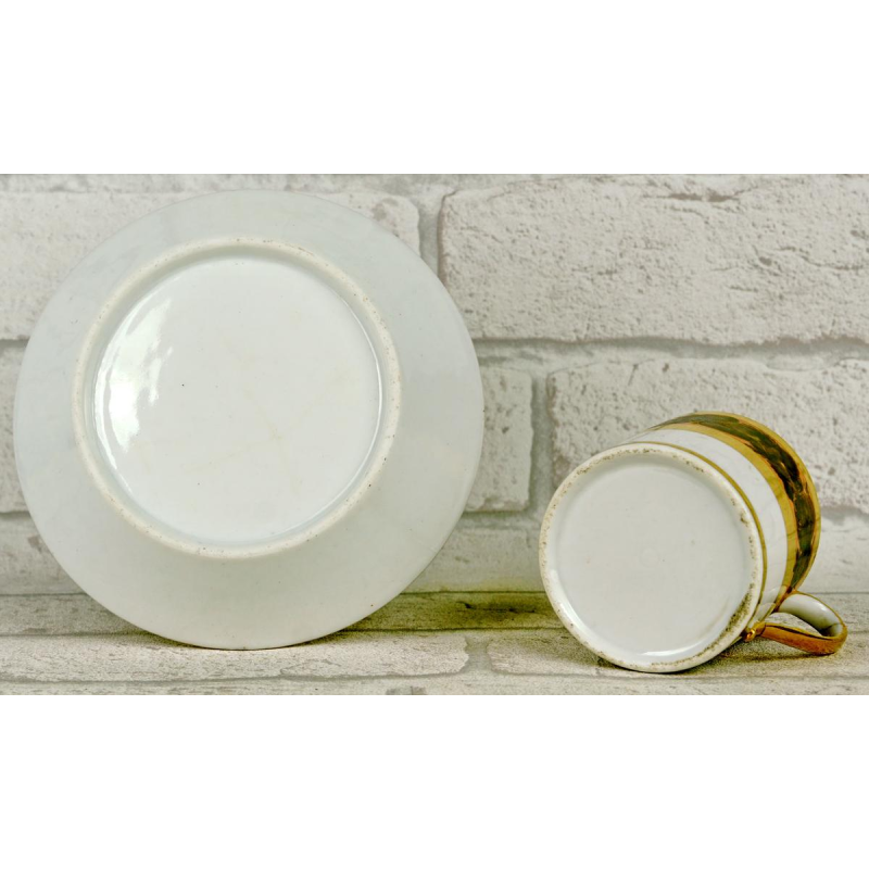 Porcelaine de Paris, tasse et sa soucoupe, début XIXe siècle