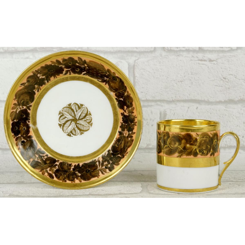 Paris porcelain, cup and saucer, early 19th century