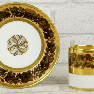 Paris porcelain, cup and saucer, early 19th century