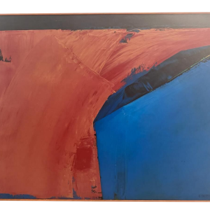 Serge Detriaux, abstract schilderij "Wijsheid en illusie", olieverf op paneel, 20e eeuw.