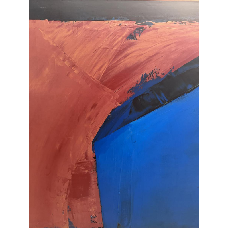 Serge Detriaux, abstract schilderij "Wijsheid en illusie", olieverf op paneel, 20e eeuw.