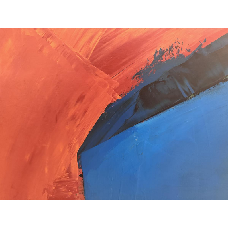 Serge Detriaux, abstract schilderij "Wijsheid en illusie", olieverf op paneel, 20e eeuw.