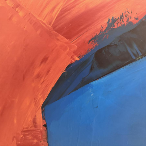 Serge DETRIAUX “Wisdom and Illusion” abstract painting, oil on panel, 20th century