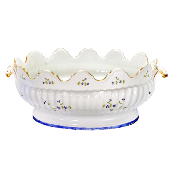 Niderviller porseleinen, ovale glazen koeler, 18e eeuw