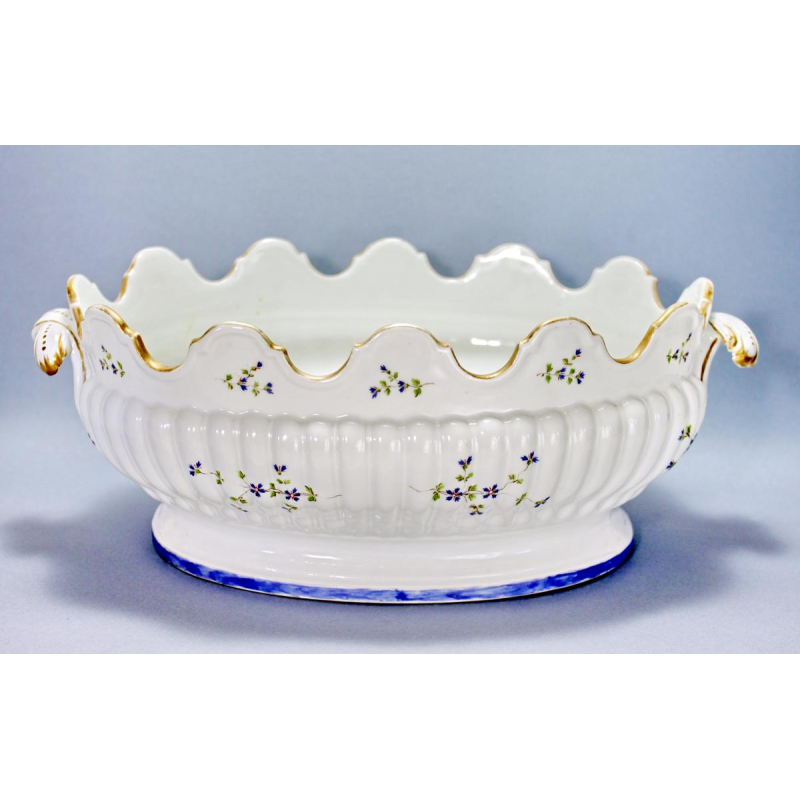 Niderviller porcelain, oval glass cooler, 18th century