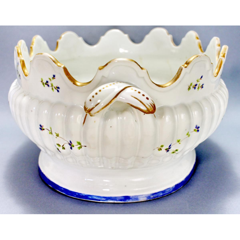 Niderviller porcelain, oval glass cooler, 18th century