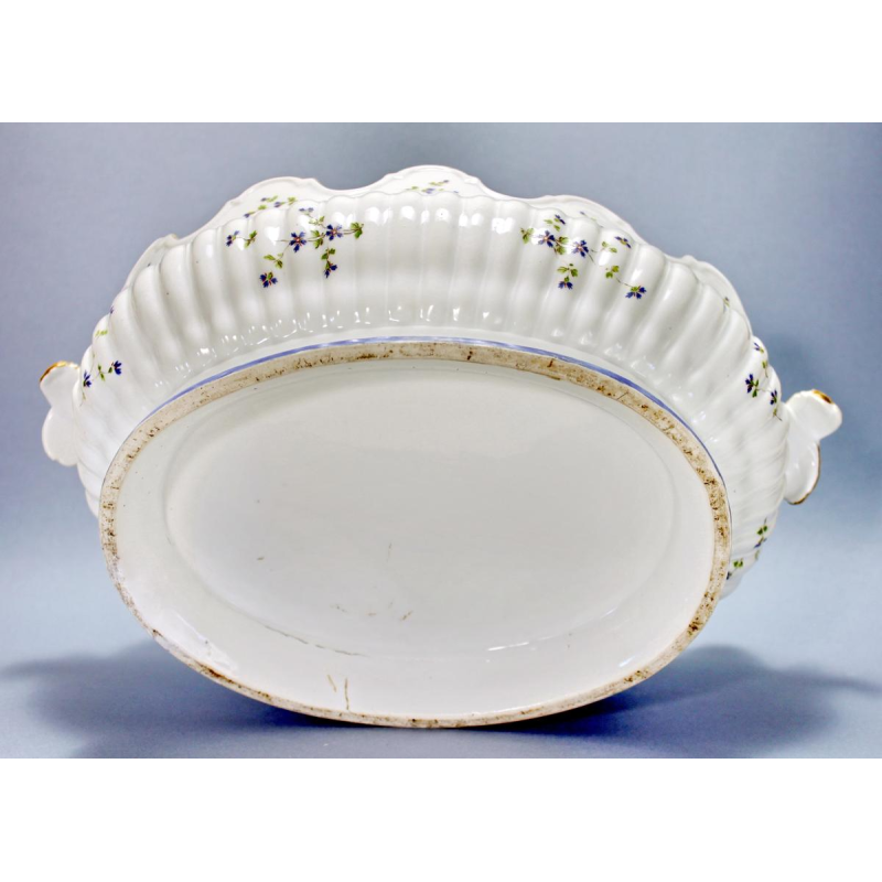 Porcelaine de Niderviller, verriere rafraîchissoir ovale, XVIIIe siècle