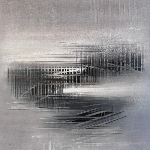 Roger DUDANT «Abstraction» tableau huile sur toile, 1978