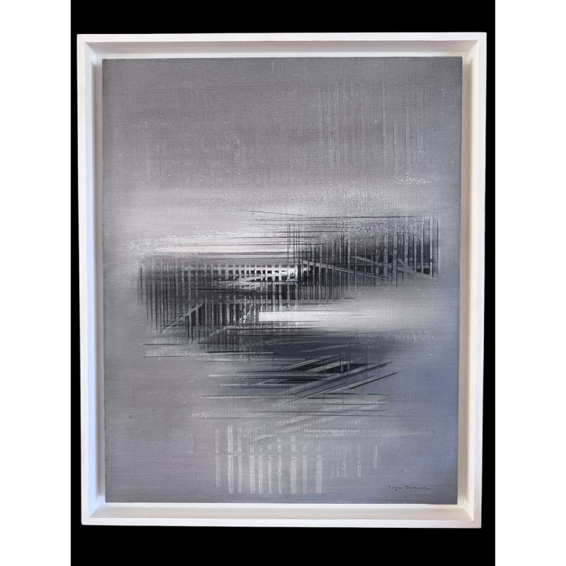 Roger DUDANT “Abstraction” oil painting on canvas, 1978