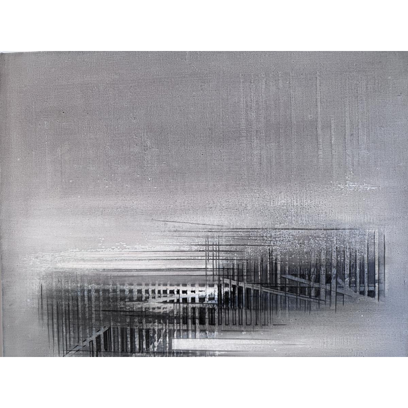 Roger DUDANT «Abstraction» tableau huile sur toile, 1978