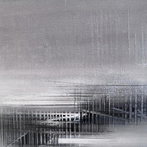 Roger DUDANT “Abstraction” oil painting on canvas, 1978