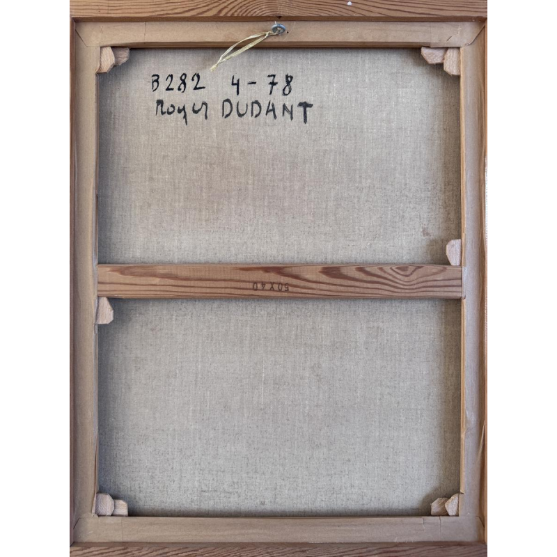 Roger DUDANT “Abstractie”, olieverfschilderij op doek, 1978
