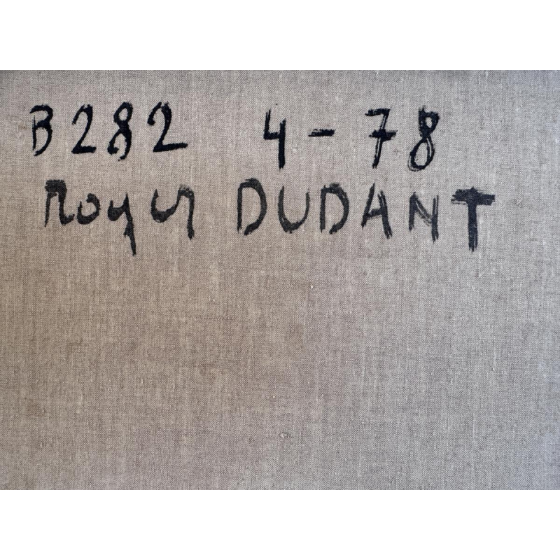 Roger DUDANT «Abstraction» tableau huile sur toile, 1978