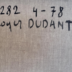 Roger DUDANT “Abstractie”, olieverfschilderij op doek, 1978