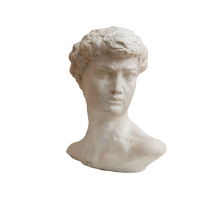 Klassiek geïnspireerde gipsen buste van David