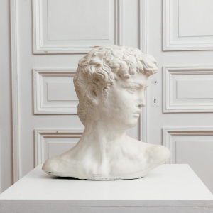 Classical-inspired plaster bust of David