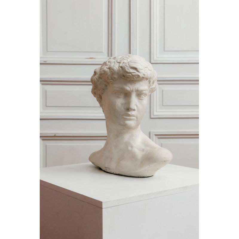 Buste de David d’inspiration classique en plâtre