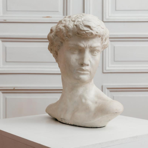 Classical-inspired plaster bust of David