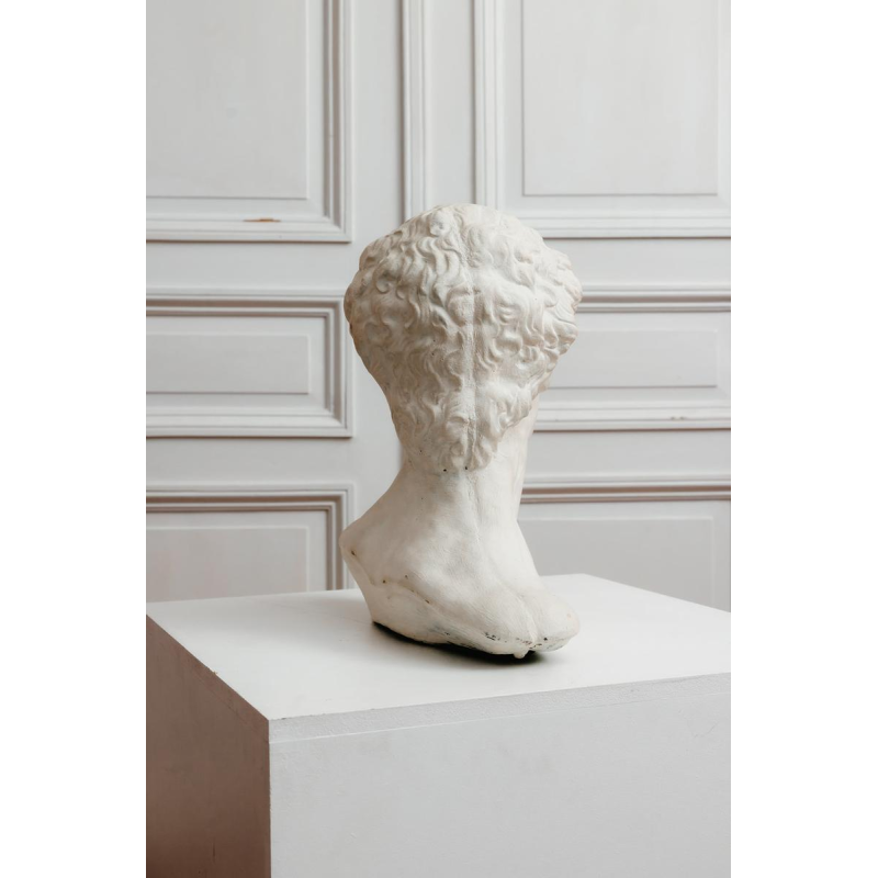 Classical-inspired plaster bust of David