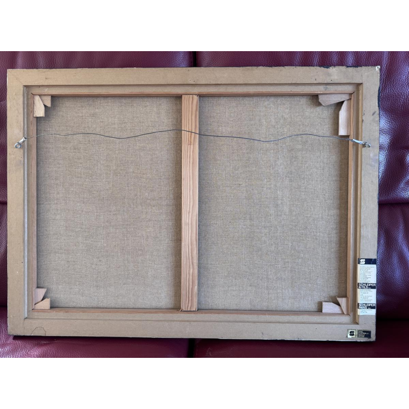 Henri DETHIER «L’arrêt du tram» tableau huile sur toile