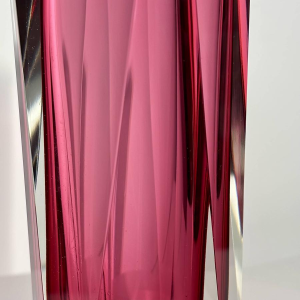 Faceted Murano glass vase - Sommerso technique - circa 1960