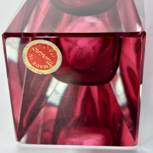 Faceted Murano glass vase - Sommerso technique - circa 1960