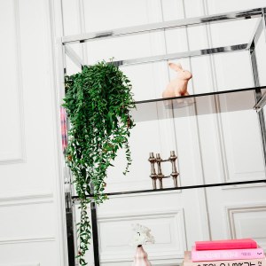 Étagère chromée vintage, années 70