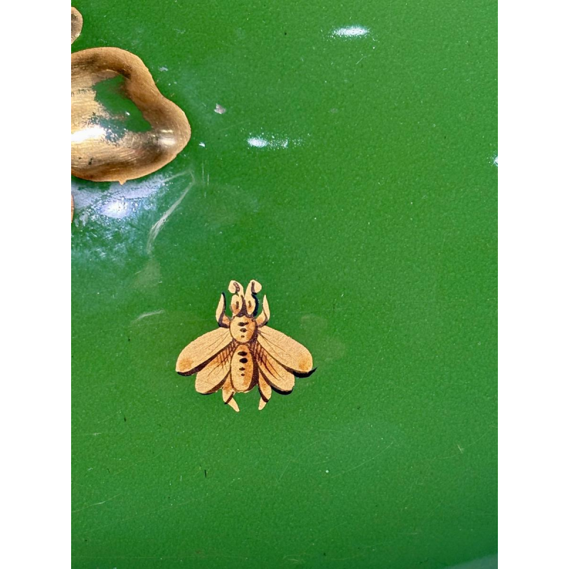 Jaget et Pinon Tours, jardinière Empire, faïence grand feu vert impérial