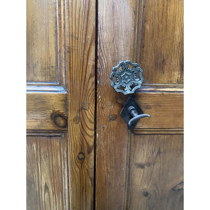 Two-part administrative filing cabinet, solid fir wood, 20th century