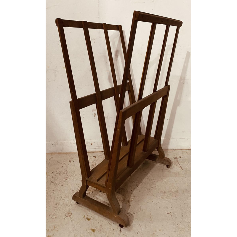 Massief eikenhouten karton- of prentenhouder, 20e eeuw