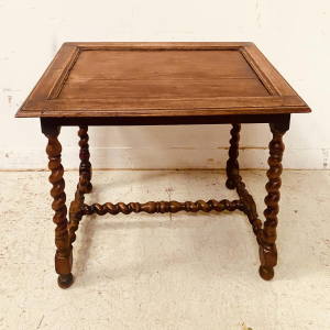 Walnut side table with cross-shaped legs, 19th century