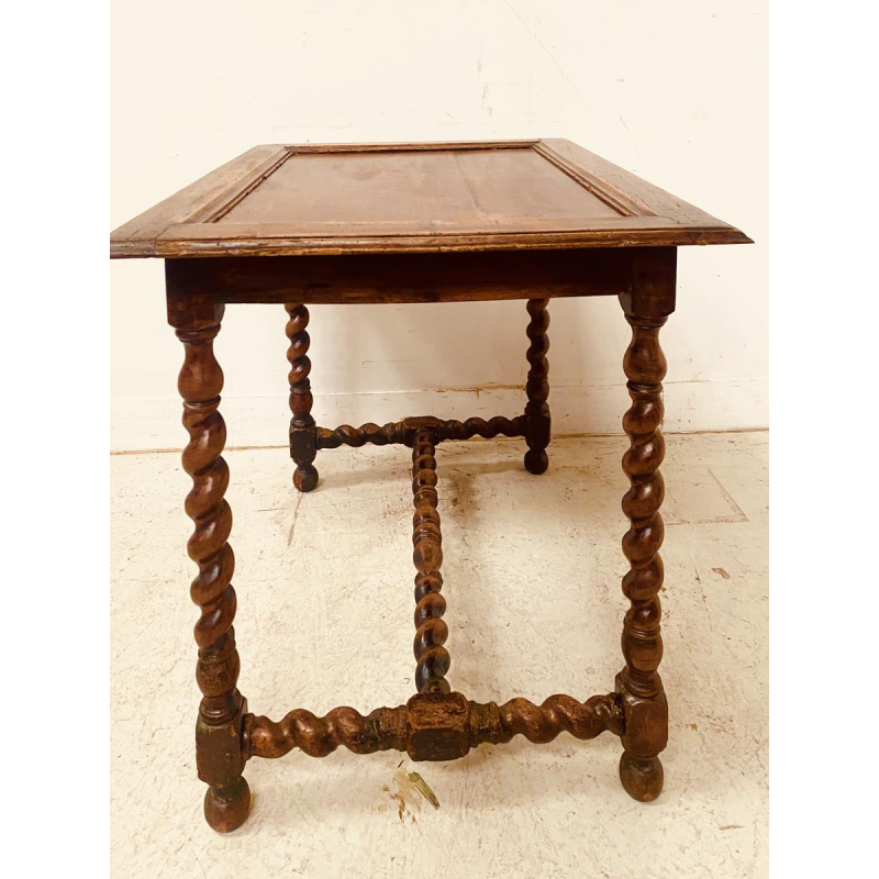 Walnut side table with cross-shaped legs, 19th century