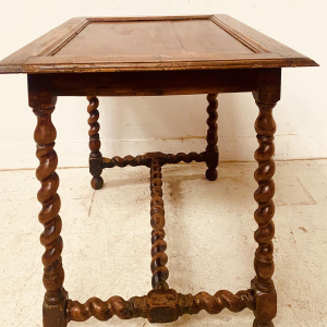 Walnut side table with cross-shaped legs, 19th century