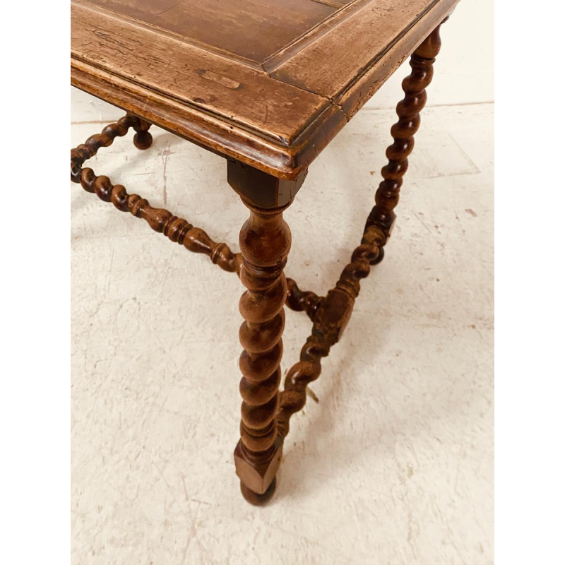 Walnut side table with cross-shaped legs, 19th century
