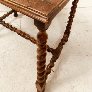 Walnut side table with cross-shaped legs, 19th century