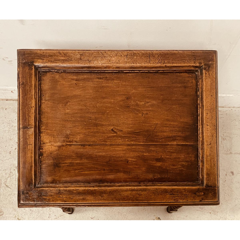 Walnut side table with cross-shaped legs, 19th century