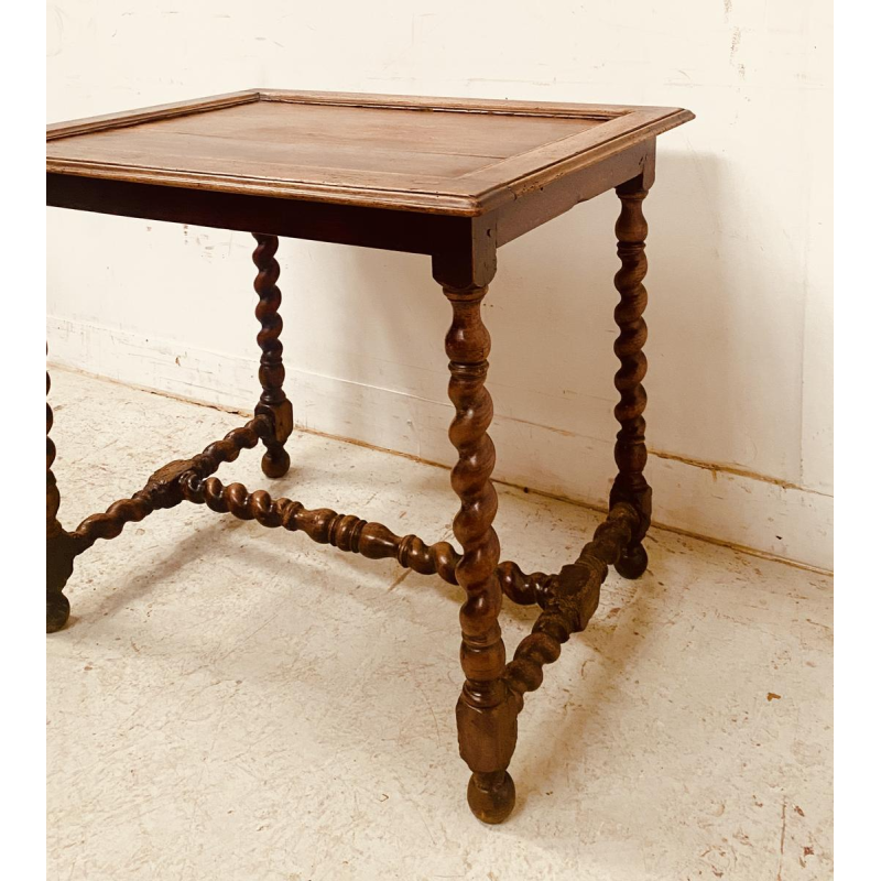 Walnut side table with cross-shaped legs, 19th century
