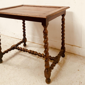 Walnut side table with cross-shaped legs, 19th century