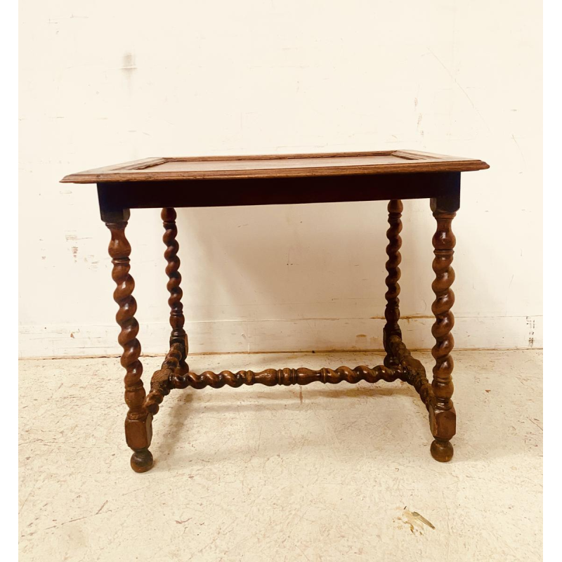 Walnut side table with cross-shaped legs, 19th century